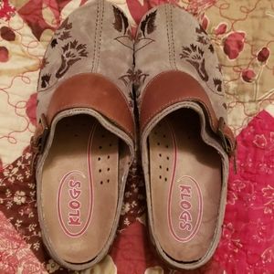 Klogs Austin Taupe Tapestry Suede/Leather